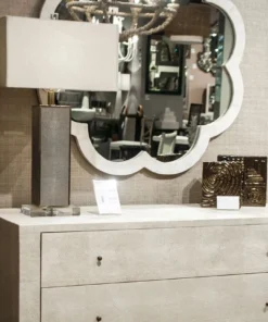 Made Goods New Arrivals Kingston Table Lamp Cool Gray Faux Shagreen