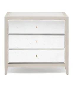 Made Goods Mia Double Nightstand French Gray Vintage Faux Shagreen New Arrivals