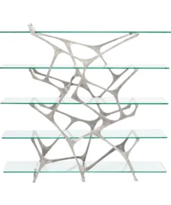 Made Goods New Arrivals Gerald Bookcase Antiqued Silver