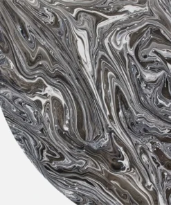 Made Goods Giovanni Dining Table Black Swirled Resin New Arrivals