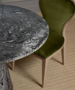 Made Goods Giovanni Dining Table Black Swirled Resin New Arrivals
