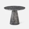 Made Goods Giovanni Entry Table Black Swirl Lacquered Resin