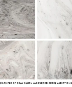 Made Goods Giovanni Dining Table Gray Swirled Resin New Arrivals