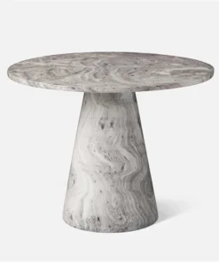 Made Goods Giovanni Entry Table Gray Swirl Lacquered Resin New Arrivals