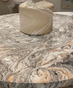 Made Goods Giovanni Dining Table Gray Swirled Resin New Arrivals