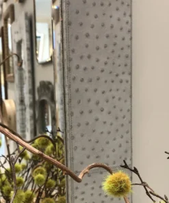 Made Goods Zsa Zsa Mirror Grey Ostrich Full Grain Leather New Arrivals