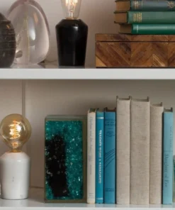 Made Goods New Arrivals Grazia Bookshelf Lamp Black Marble Set Of Two