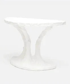 Made Goods Greta Console Flat White Resin New Arrivals