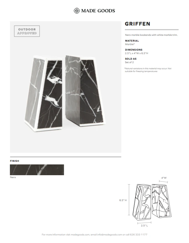 Made Goods Griffen Bookends 6 Made Goods Griffen Bookends