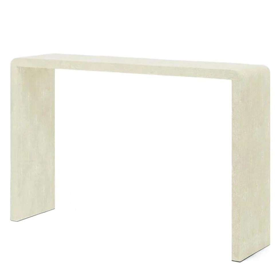 Made Goods Harlow Narrow Console Ivory Faux Shagreen New Arrivals 1 Made Goods Harlow Narrow Console Ivory Faux Shagreen New Arrivals