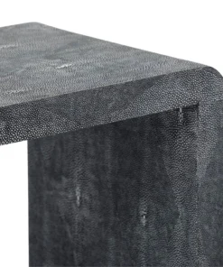 Made Goods New Arrivals Harlow Narrow Console Cool Grey Faux Shagreen