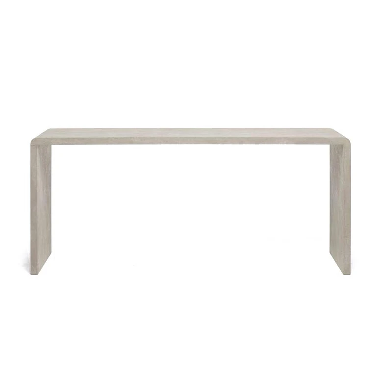 Made Goods New Arrivals Harlow Narrow Console Sand Faux Shagreen 4 Made Goods New Arrivals Harlow Narrow Console Sand Faux Shagreen