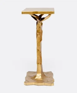 Made Goods Hector Drinks Table Aged Brass Iron