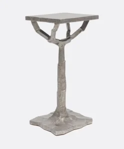 Made Goods New Arrivals Hector Drinks Table Aged Silver Iron