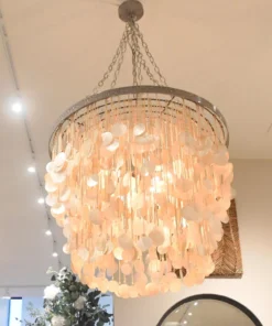 Made Goods Henry Chandelier Capiz Shell And Silver Metal New Arrivals 8 Made Goods Henry Chandelier Capiz Shell And Silver Metal New Arrivals