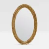 Made Goods New Arrivals Hetty Oval Mirror Antiqued Gold Resin
