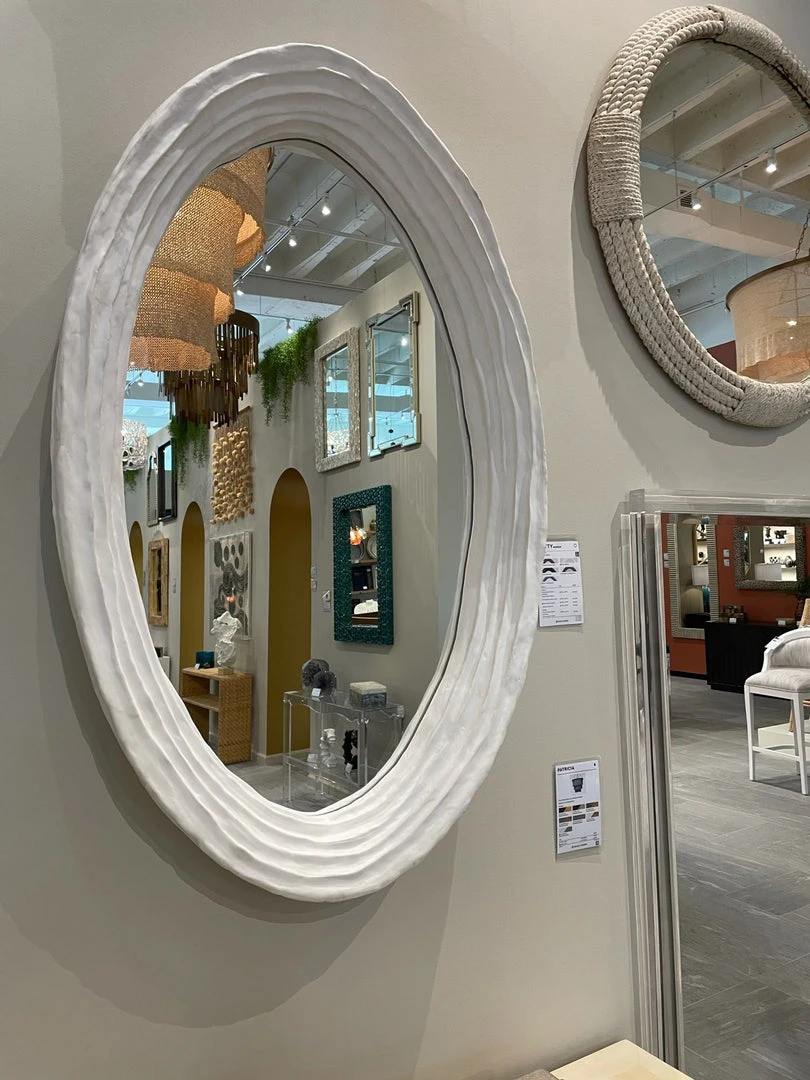 Made Goods New Arrivals Hetty Oval Mirror Flat White Resin 3 Made Goods New Arrivals Hetty Oval Mirror Flat White Resin