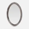 Made Goods New Arrivals Hetty Oval Mirror Smoke Translucent Resin