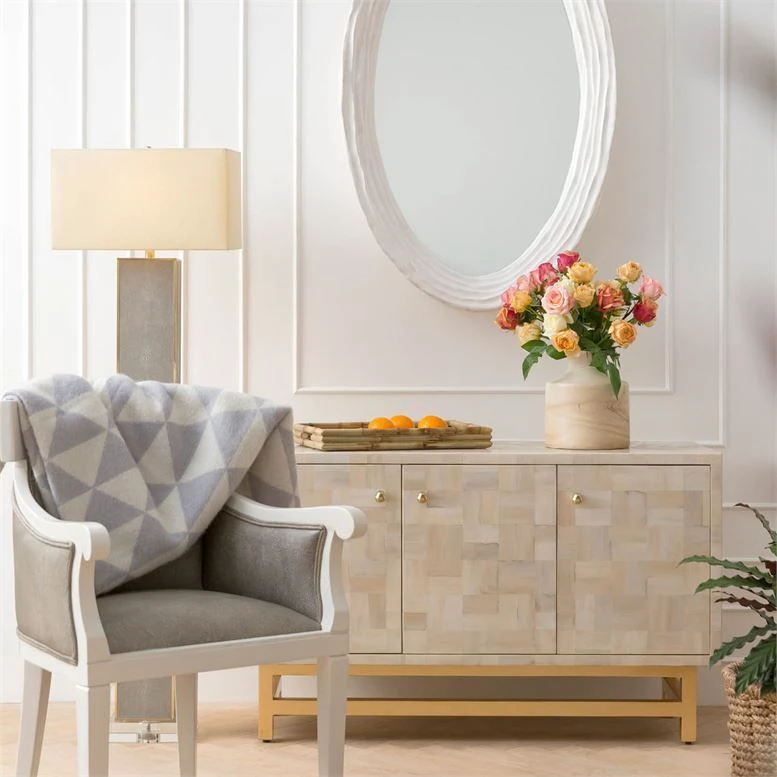 Made Goods New Arrivals Hetty Oval Mirror Flat White Resin 2 Made Goods New Arrivals Hetty Oval Mirror Flat White Resin