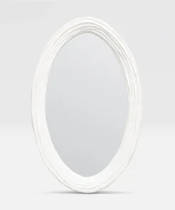 Made Goods New Arrivals Hetty Oval Mirror Flat White Resin