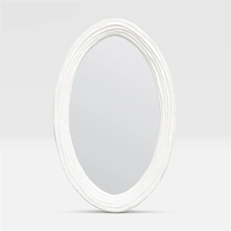 Made Goods New Arrivals Hetty Oval Mirror Flat White Resin 1 Made Goods New Arrivals Hetty Oval Mirror Flat White Resin