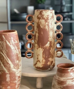 Made Goods New Arrivals Hollie Vase Rustic White Stoneware