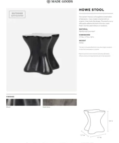 Made Goods Howe Stool Gray Concrete New Arrivals