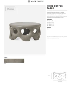 Made Goods Hyde Coffee Table Gray