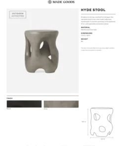 Made Goods Hyde Stool Black New Arrivals