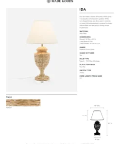 Made Goods Ida Lamp Natural Fibers New Arrivals