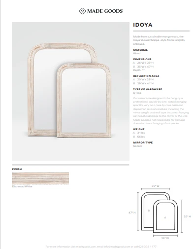 Made Goods New Arrivals Idoya Mirror Large 2 Made Goods New Arrivals Idoya Mirror Large