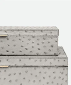 Made Goods Imani Box Set Of Two Grey Ostrich New Arrivals 12 Made Goods Imani Box Set Of Two Grey Ostrich New Arrivals