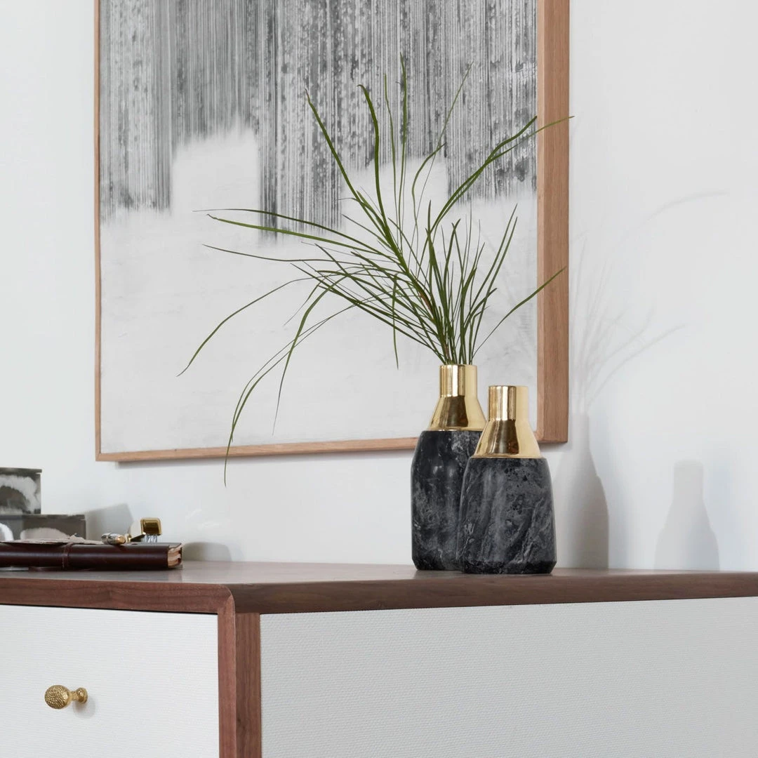 Made Goods Isabis Vase Large Black Marble 4 Made Goods Isabis Vase Large Black Marble