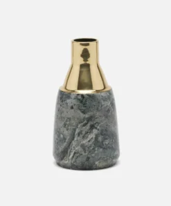 Made Goods Isabis Vase Small Black Marble