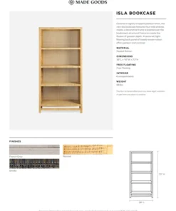 Made Goods New Arrivals Isla Bookcase Peeled Natural Rattan 9 Made Goods New Arrivals Isla Bookcase Peeled Natural Rattan