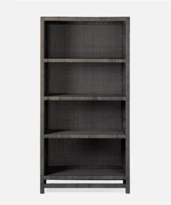 Made Goods Isla Bookcase Smoke Peeled Rattan