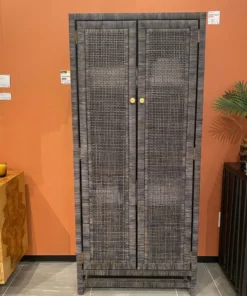 Made Goods Isla Cabinet Smoke Peeled Rattan New Arrivals