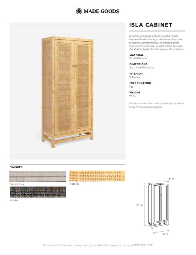Made Goods Isla Cabinet French Gray Peeled Rattan 2 Made Goods Isla Cabinet French Gray Peeled Rattan