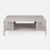 Made Goods Isla Coffee Table French Gray Rattan