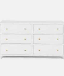 Made Goods New Arrivals Isla Dresser White Rattan 60"