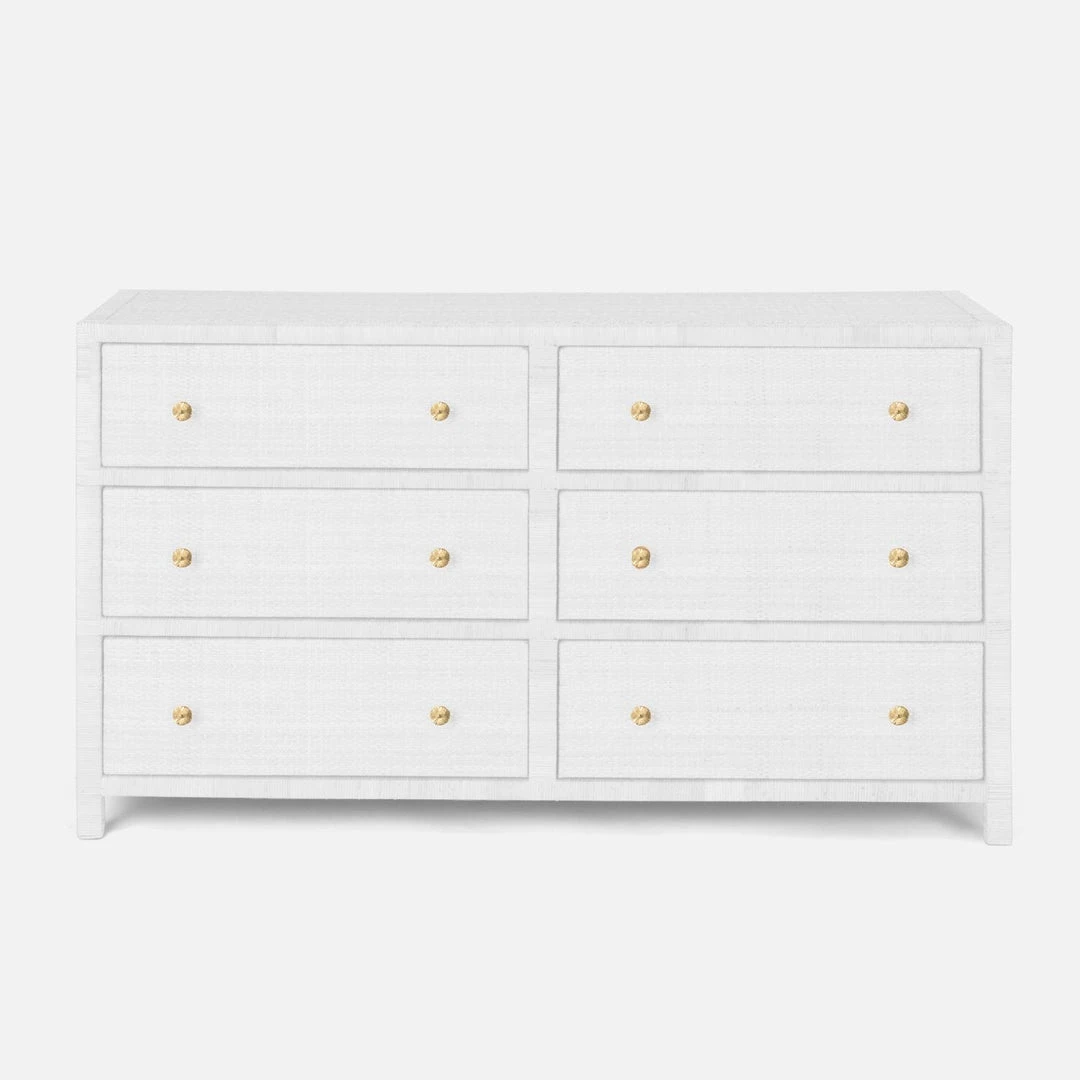 Made Goods New Arrivals Isla Dresser White Rattan 60" 1 Made Goods New Arrivals Isla Dresser White Rattan 60"