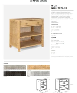 Made Goods New Arrivals Isla Double Nightstand White