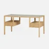 Made Goods New Arrivals Isla Open Shelves Desk Natural Peeled Rattan