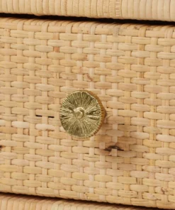 Made Goods New Arrivals Isla Open Shelves Desk Natural Peeled Rattan