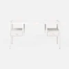 Made Goods Isla Open Shelves Desk White Peeled Rattan