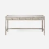 Made Goods New Arrivals Isla 3 Drawer Desk French Gray Rattan
