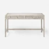 Made Goods New Arrivals Isla 2 Drawer Desk French Gray Peeled Rattan