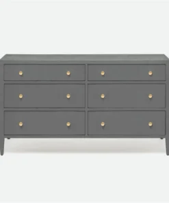 Made Goods Jarin 60" Dresser Graphite Faux Belgian Linen New Arrivals