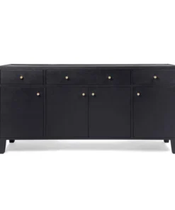 Made Goods New Arrivals Jarin Buffet Dark Navy Faux Belgian Linen