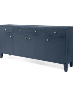 Made Goods New Arrivals Jarin Buffet True Navy Faux Belgian Linen